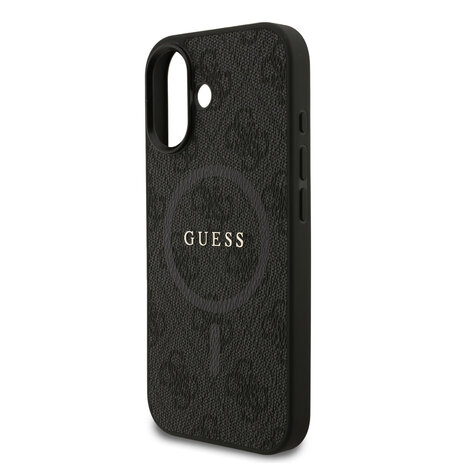 Guess Guess iPhone 17 Backcover hoesje - Magsafe PU Leather - 4G Classic Logo - Zwart Guess Guess iPhone 17 Backcover hoesje - Magsafe PU Leather - 4G Classic Logo - Zwart