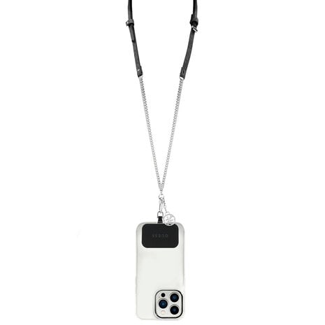 Guess Guess Universal Crossbody Strap - PU 4G Silver Chain with Charm - Noir Guess Guess Universal Crossbody Strap - PU 4G Silver Chain with Charm - Noir