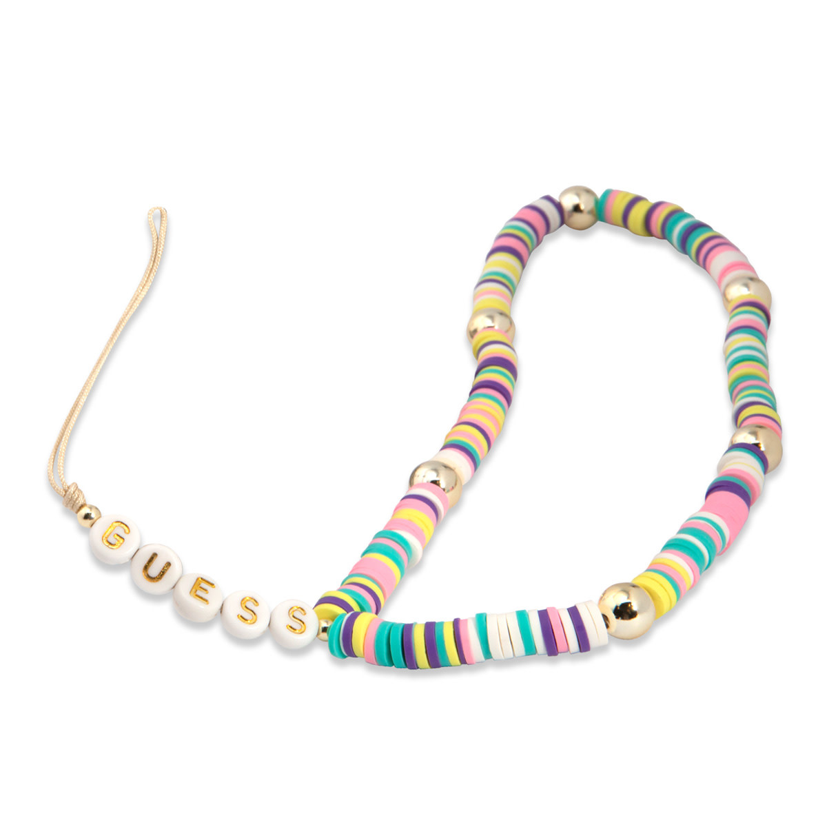 Guess Guess Phone Strap - Heishi Beads and Pearls - 25cm - Multicolor