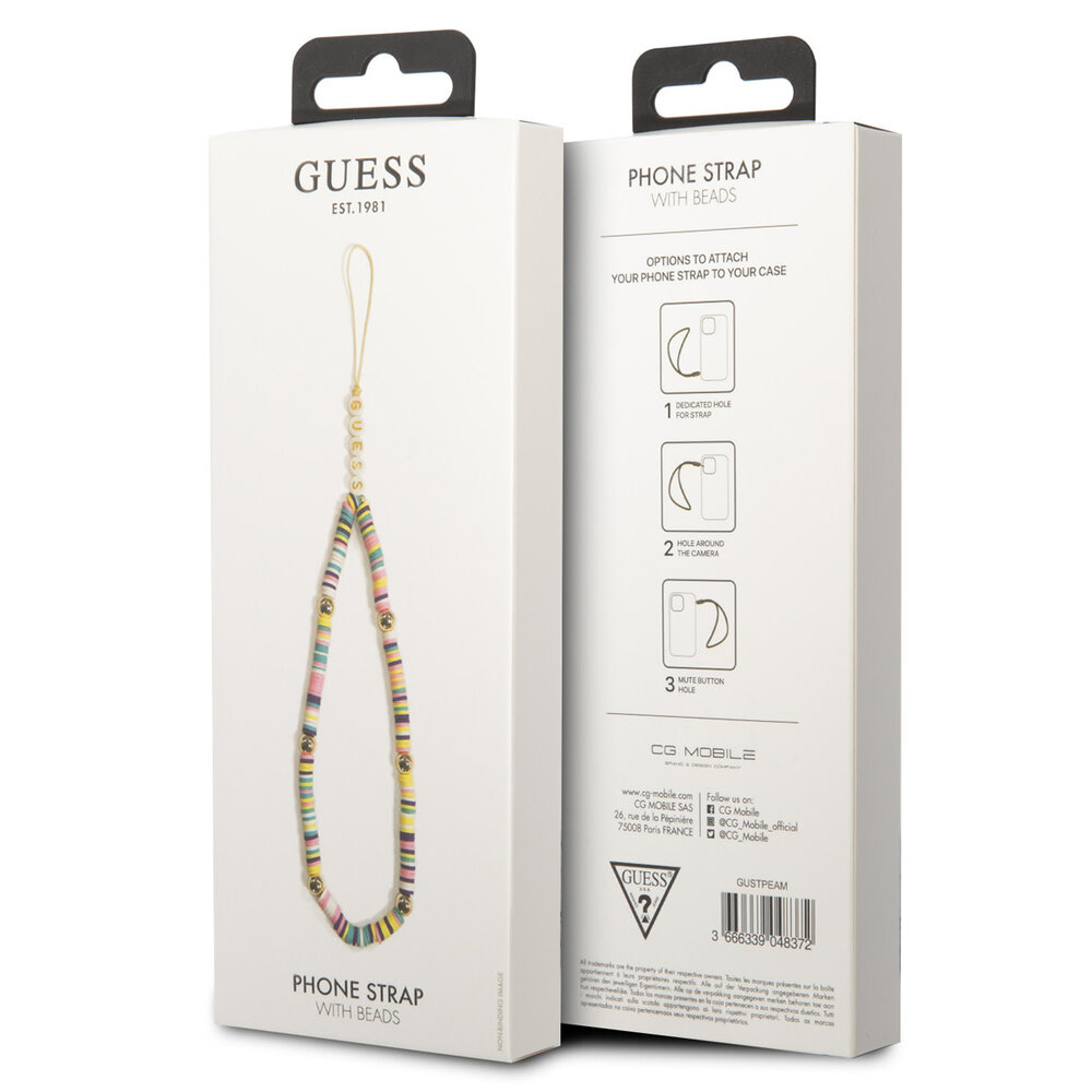 Guess Guess Phone Strap - Heishi Beads and Pearls - 25cm - Multicolor Guess Guess Phone Strap - Heishi Beads and Pearls - 25cm - Multicolor