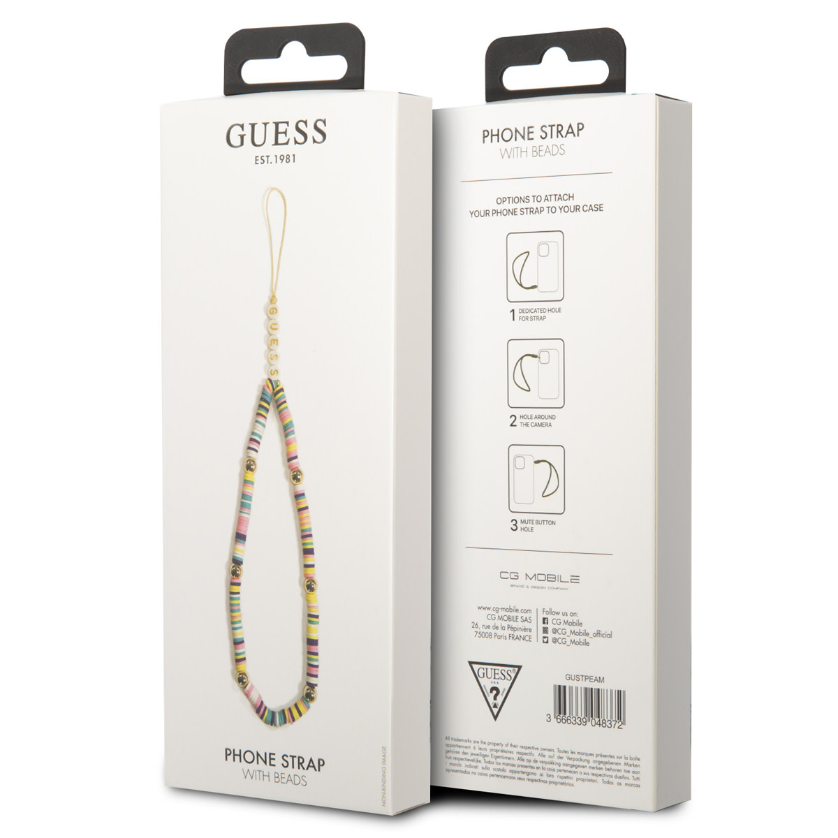 Guess Guess Phone Strap - Heishi Beads and Pearls - 25cm - Multicolor, foto 3 van 3