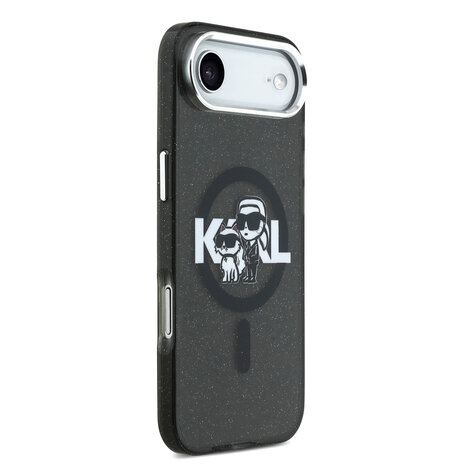 Karl Lagerfeld Karl Lagerfeld iPhone 17 Air Backcover hoesje - Magsafe - Glitter K&C Sketch Logo - Zwart Karl Lagerfeld Karl Lagerfeld iPhone 17 Air Backcover hoesje - Magsafe - Glitter K&C Sketch Logo - Zwart