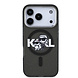Karl Lagerfeld Karl Lagerfeld iPhone 17 Pro Backcover hoesje - Magsafe - Glitter K&C Sketch Logo - Zwart