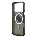 Karl Lagerfeld Karl Lagerfeld iPhone 17 Pro Max/iPhone 18 Pro Max Coque arrière MagSafe Paillettes logo esquissé Karl & Choupette - Noir
