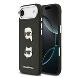 Karl Lagerfeld Karl Lagerfeld iPhone 17 Air Back-Cover hul - FW Grained - K&C Heads Pins - Schwarz