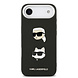 Karl Lagerfeld Karl Lagerfeld iPhone 17 Air Back-Cover hul - FW Grained - K&C Heads Pins - Schwarz