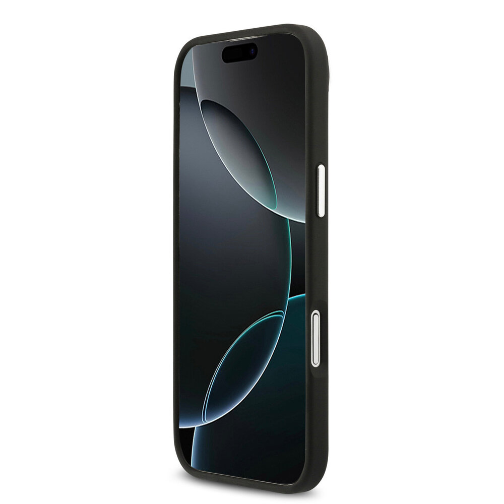 Karl Lagerfeld Karl Lagerfeld iPhone 17 Air Back-Cover hul - FW Grained - K&C Heads Pins - Schwarz