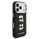 Karl Lagerfeld Karl Lagerfeld iPhone 17 Pro Backcover hoesje - FW Grained - K&C Heads Pins - Zwart