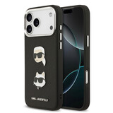Karl Lagerfeld Karl Lagerfeld iPhone 17 Pro Max Back-Cover hul - FW Grained - K&C Heads Pins - Schwarz