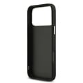 Karl Lagerfeld Karl Lagerfeld iPhone 17 Pro Max/iPhone 18 Pro Max Coque arrière Revêtement intégral finition grainée Pins représentant les têtes de Karl & Choupette - Noir
