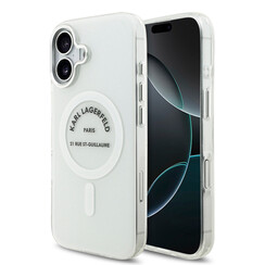 Karl Lagerfeld iPhone 17 Back cover case - Magsafe IML - RSG Logo - Transparent