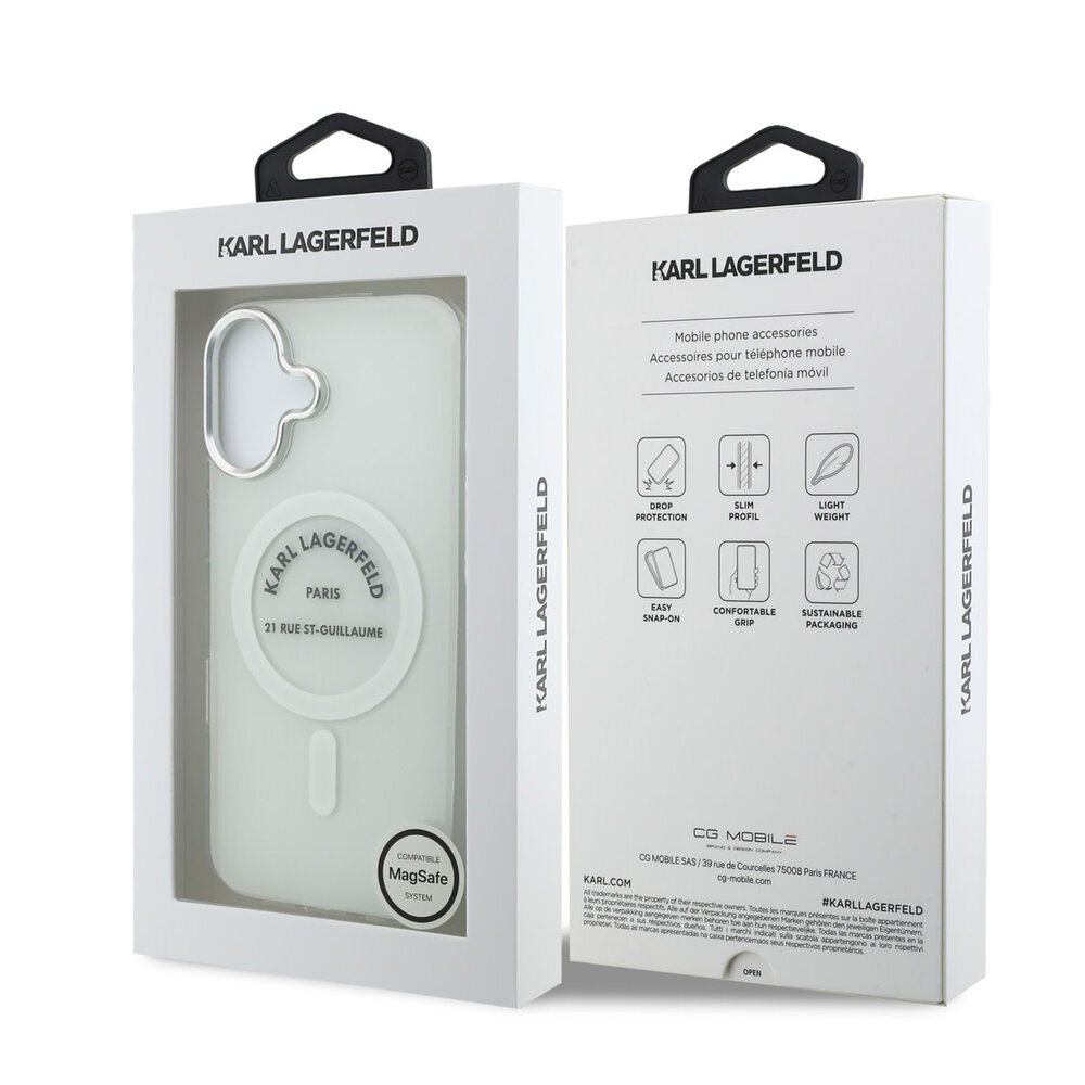 Karl Lagerfeld Karl Lagerfeld iPhone 17 Back-Cover hul - Magsafe IML - RSG Logo - Transparent