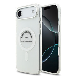 Karl Lagerfeld iPhone 17 Air Back cover case - Magsafe IML - RSG Logo - Transparent
