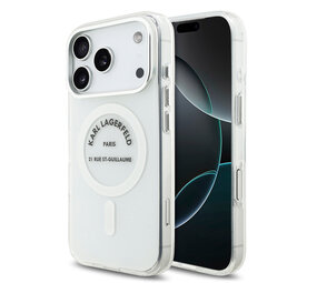 Karl Lagerfeld Karl Lagerfeld iPhone 17 Pro Backcover hoesje - Magsafe IML - RSG Logo - Transparant