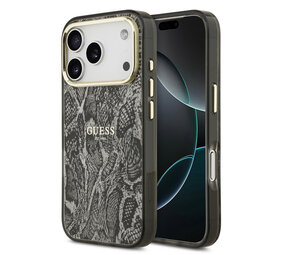 Guess Guess iPhone 17 Pro Back cover case - Magsafe - Python Pattern - Black Guess Guess iPhone 17 Pro Back cover case - Magsafe - Python Pattern - Black
