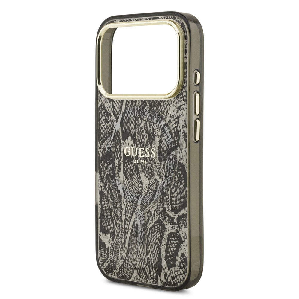 Guess Guess iPhone 17 Pro Back cover case - Magsafe - Python Pattern - Black