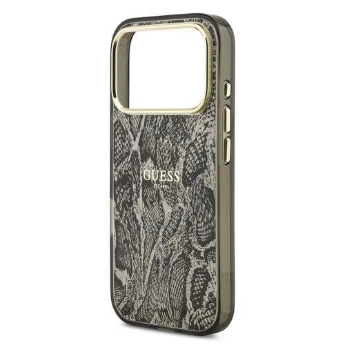 Guess Guess iPhone 17 Pro/iPhone 18 Pro Handyhülle MagSafe Pythonmuster - Schwarz
