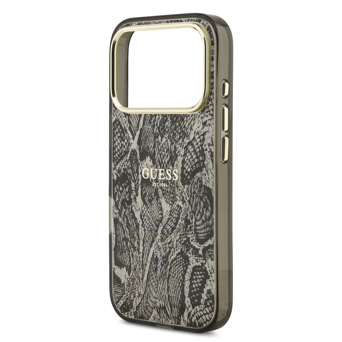 Guess Guess iPhone 17 Pro Backcover hoesje - Magsafe - Python Pattern - Zwart, foto 5 van 6