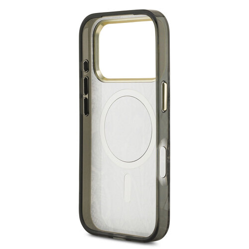 Guess Guess iPhone 17 Pro/iPhone 18 Pro Coque arrière MagSafe Motif python - Noir