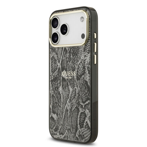 Guess Guess iPhone 17 Pro Max Back-Cover hul - Magsafe - Python Pattern - Schwarz