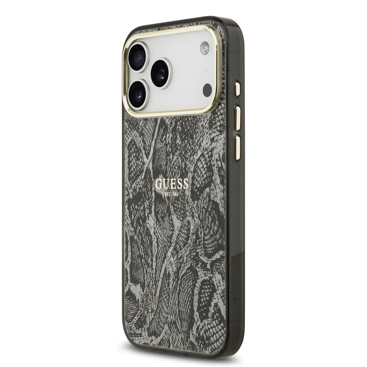 Guess Guess iPhone 17 Pro Max Backcover hoesje - Magsafe - Python Pattern - Zwart, foto 2 van 6