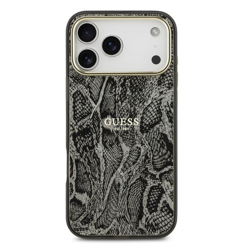 Guess Guess iPhone 17 Pro Max/iPhone 18 Pro Max Handyhülle MagSafe Pythonmuster - Schwarz
