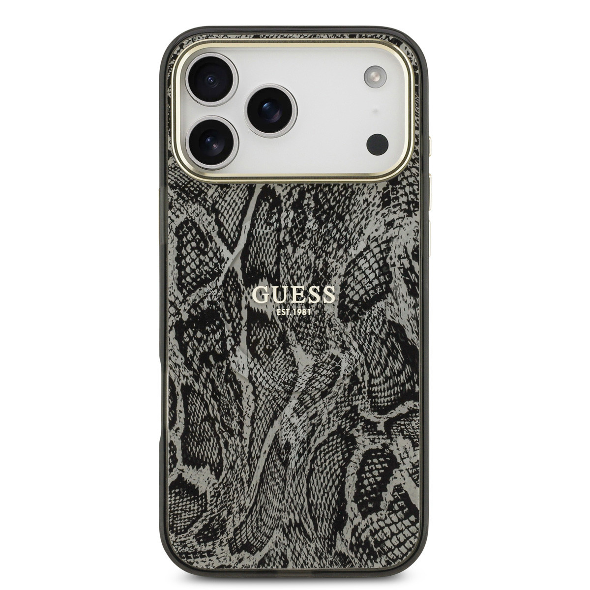 Guess Guess iPhone 17 Pro Max Backcover hoesje - Magsafe - Python Pattern - Zwart, foto 3 van 6
