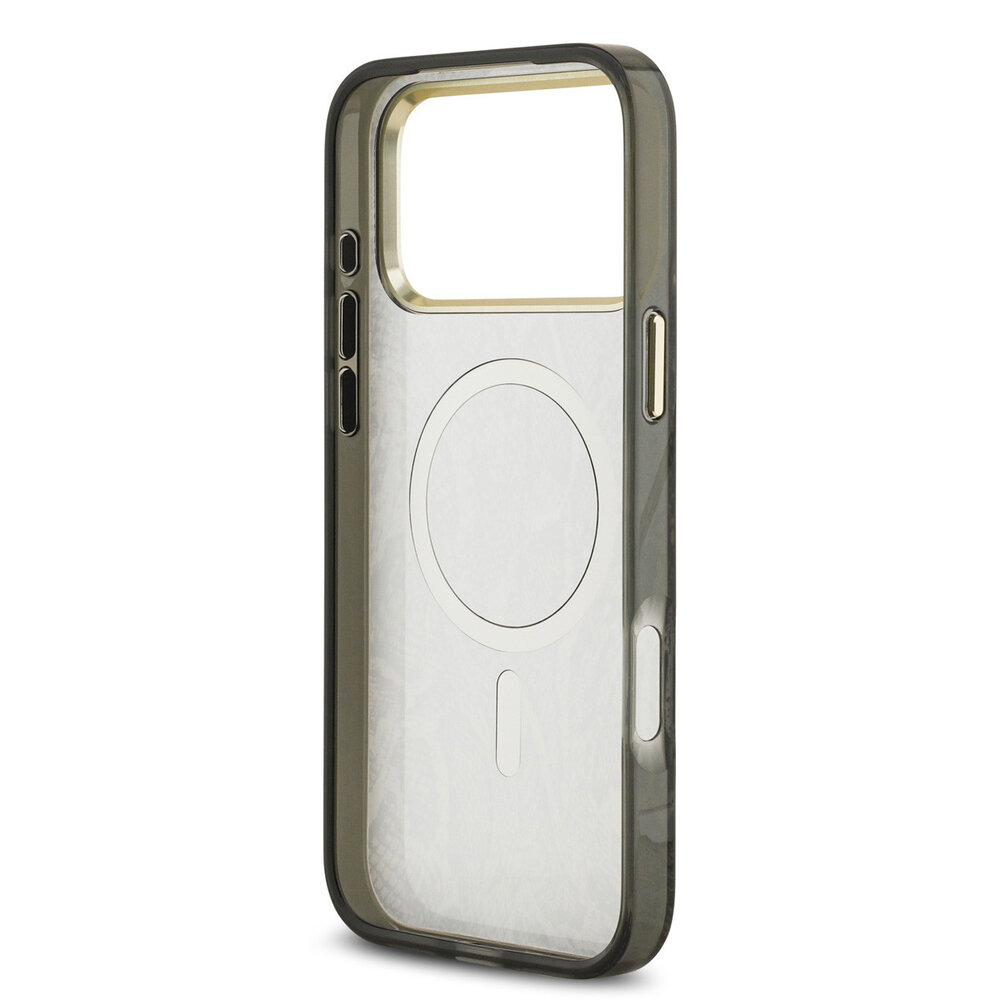 Guess Guess iPhone 17 Pro Max Backcover hoesje - Magsafe - Python Pattern - Zwart