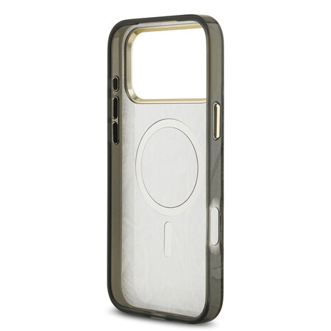 Guess Guess iPhone 17 Pro Max Backcover hoesje - Magsafe - Python Pattern - Zwart