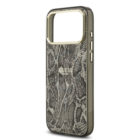 Guess Guess iPhone 17 Pro Max Back cover coque - Magsafe - Python Pattern - Noir