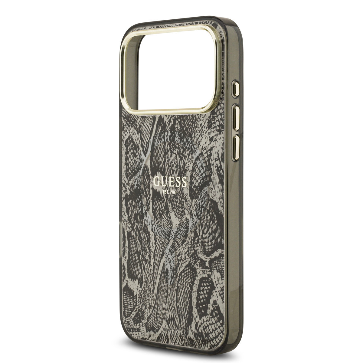 Guess Guess iPhone 17 Pro Max Backcover hoesje - Magsafe - Python Pattern - Zwart, foto 5 van 6