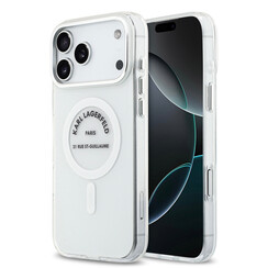 Karl Lagerfeld iPhone 17 Pro Max Back cover case - Magsafe IML - RSG Logo - Transparent