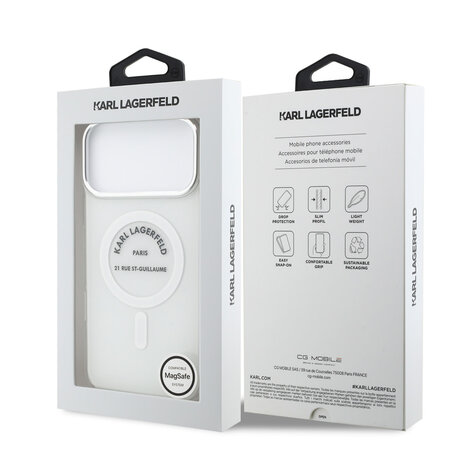 Karl Lagerfeld Karl Lagerfeld iPhone 17 Pro Max Back-Cover hul - Magsafe IML - RSG Logo - Transparent
