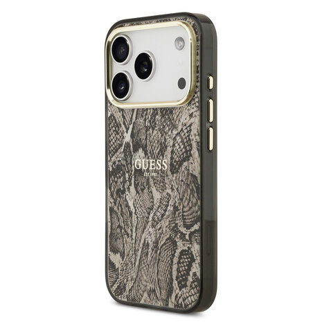 Guess Guess iPhone 17 Pro Back cover case - Magsafe - Python Pattern - Brown