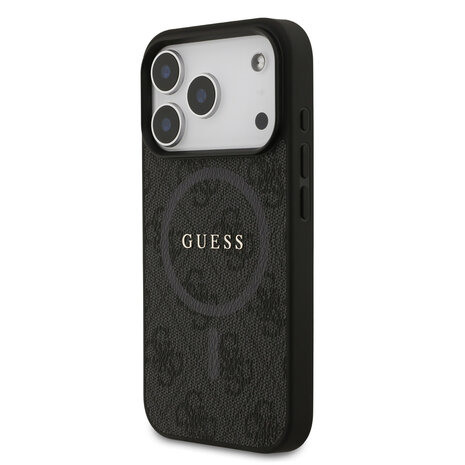 Guess Guess iPhone 17 Pro Back cover coque - Magsafe PU Leather - 4G Classic Logo - Noir Guess Guess iPhone 17 Pro Back cover coque - Magsafe PU Leather - 4G Classic Logo - Noir