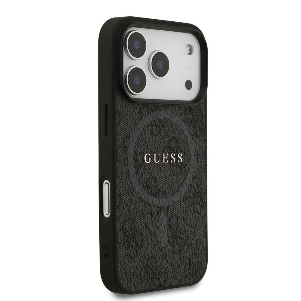 Guess Guess iPhone 17 Pro Backcover hoesje - Magsafe PU Leather - 4G Classic Logo - Zwart Guess Guess iPhone 17 Pro Backcover hoesje - Magsafe PU Leather - 4G Classic Logo - Zwart