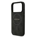 Guess Guess iPhone 17 Pro/iPhone 18 Pro Coque arrière MagSafe similicuir PU Logo 4G classique - Noir