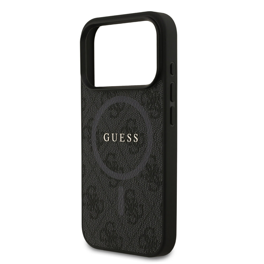 Guess Guess iPhone 17 Pro Back cover coque - Magsafe PU Leather - 4G Classic Logo - Noir Guess Guess iPhone 17 Pro Back cover coque - Magsafe PU Leather - 4G Classic Logo - Noir