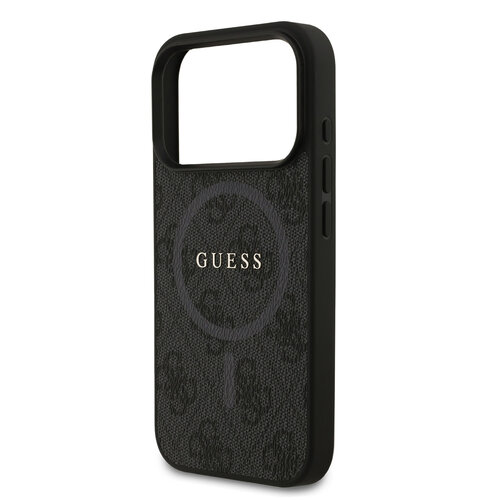 Guess Guess iPhone 17 Pro/iPhone 18 Pro Handyhülle MagSafe PU-Kunstleder Klassisches 4G-Logo - Schwarz