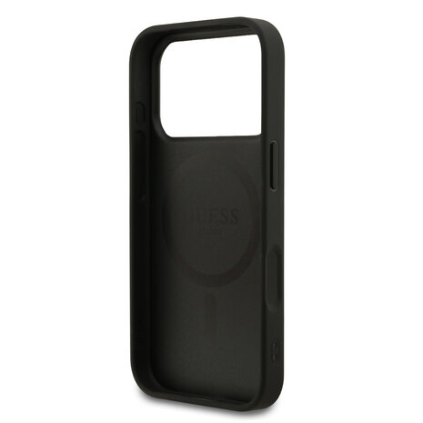 Guess Guess iPhone 17 Pro Backcover hoesje - Magsafe PU Leather - 4G Classic Logo - Zwart Guess Guess iPhone 17 Pro Backcover hoesje - Magsafe PU Leather - 4G Classic Logo - Zwart