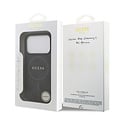 Guess Guess iPhone 17 Pro/iPhone 18 Pro Coque arrière MagSafe similicuir PU Logo 4G classique - Noir