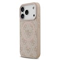 Guess Guess iPhone 17 Pro/iPhone 18 Pro Coque arrière MagSafe similicuir PU Logo 4G classique - Rose