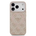 Guess Guess iPhone 17 Pro/iPhone 18 Pro Coque arrière MagSafe similicuir PU Logo 4G classique - Rose