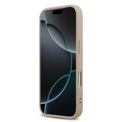 Guess Guess iPhone 17 Pro Back cover case - Magsafe PU Leather - 4G Classic Logo - Pink