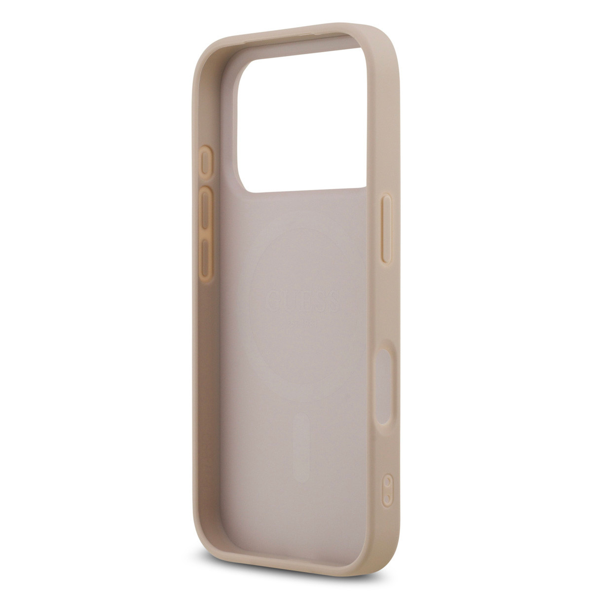 Guess Guess iPhone 17 Pro Backcover hoesje - Magsafe PU Leather - 4G Classic Logo - Roze, foto 6 van 6