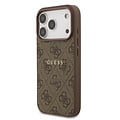Guess Guess iPhone 17 Pro/iPhone 18 Pro Coque arrière MagSafe similicuir PU Logo 4G classique - Marron