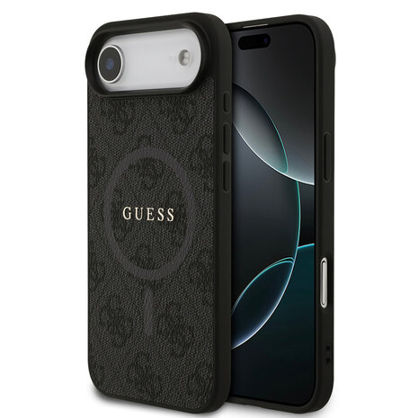 Guess Guess iPhone 17 Air Backcover hoesje - Magsafe PU Leather - 4G Classic Logo - Zwart Guess Guess iPhone 17 Air Backcover hoesje - Magsafe PU Leather - 4G Classic Logo - Zwart