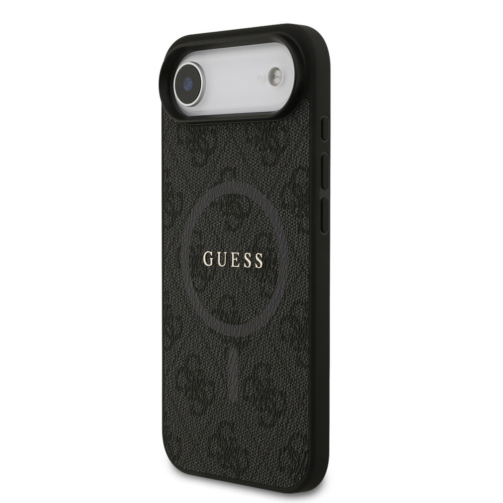 Guess Guess iPhone 17 Air Back-Cover hul - Magsafe PU Leather - 4G Classic Logo - Schwarz