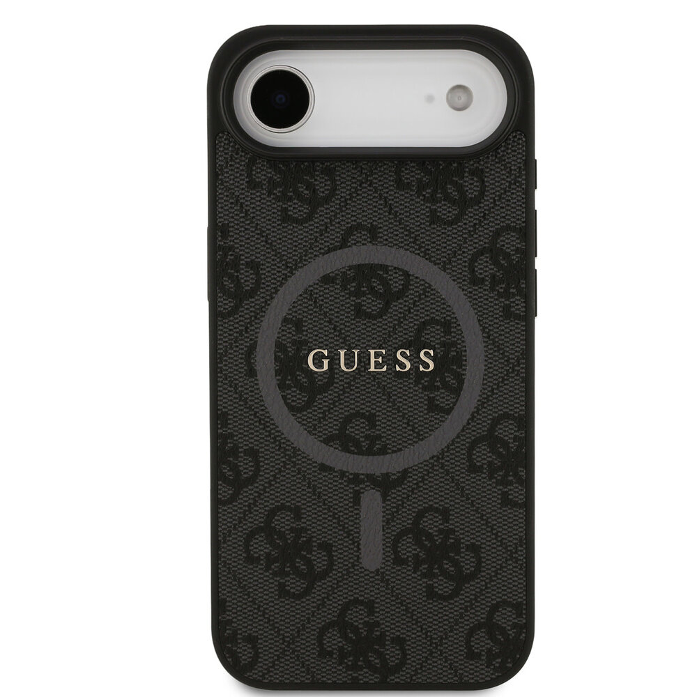 Guess Guess iPhone 17 Air Back cover coque - Magsafe PU Leather - 4G Classic Logo - Noir