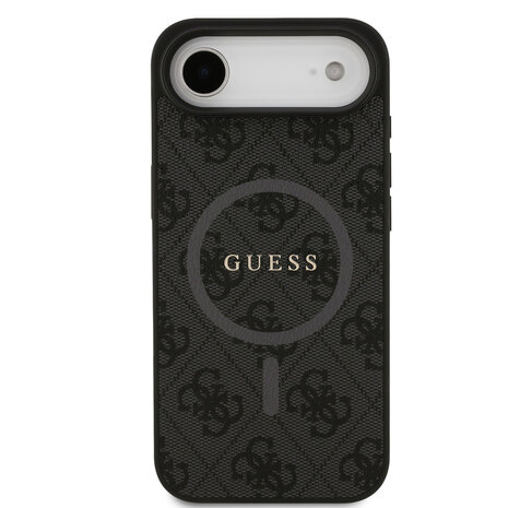 Guess Guess iPhone 17 Air Backcover hoesje - Magsafe PU Leather - 4G Classic Logo - Zwart Guess Guess iPhone 17 Air Backcover hoesje - Magsafe PU Leather - 4G Classic Logo - Zwart